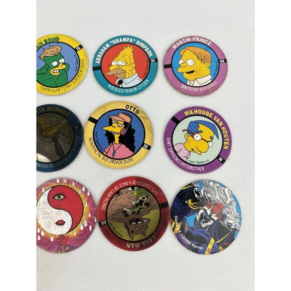 Lot Of 29 Skycaps -‎ Pogs Milk Caps - Simpsons - Marvel - X-men- Goosebumps - Picture 6 of 12